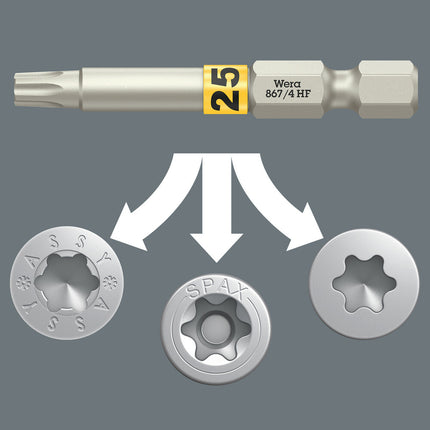 WERA Bit-Check 6 Legno TX HF 1 set di punte da 6 pezzi ( 4000829910 )