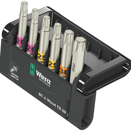 WERA Bit-Check 6 Legno TX HF 1 set di punte da 6 pezzi ( 4000829910 )