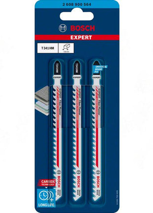 BOSCH Jigsaw blade Fibre Plaster T 341 HM Overall length 132 mm ( 4000837441 )