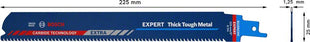 Lama alternativa BOSCH Expert Thick Tough Metal lunghezza 225 mm larghezza 25 mm ( 4000837487 )