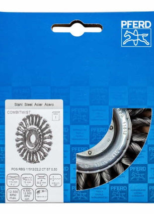 PFERD Wheel brush RBG 11512/22,2 CT ST 0,50 Ø 115 mm Wire thickness 0,5 mm ( 4000841214 )