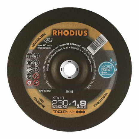 Disco da taglio RHODIUS XT10 D230x1,9mm a manovella ( 4000841297 )