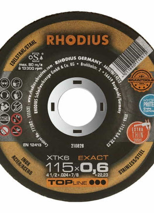 RHODIUS cutting disc XTK6 EXACT D125x0.6mm straight ( 4000843182 )