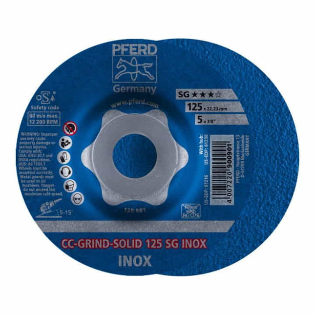 PFERD Meule à ébarber CC-GRIND-SOLID SG INOX D125xSmm ( 4000843428 )