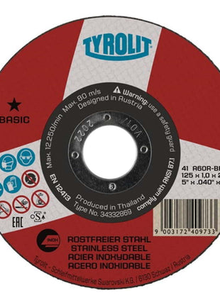 TYROLIT cutting disc BASIC D125x1mm straight ( 4000845536 )