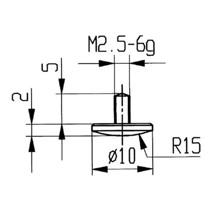 Inserto di misura KÄFER Ø 10 mm raggio curvo 15 ( 4000851638 )