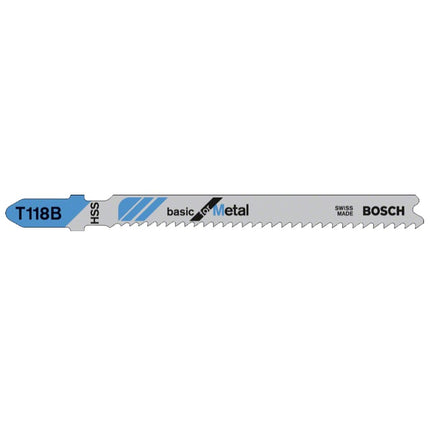 Bosch T 118 B Stichsägeblätter für Metall - 100 Stück, gefräste gewellte Zahnausführung, für Stichsägen mit T-Schaft-Aufnahme - Toolbrothers