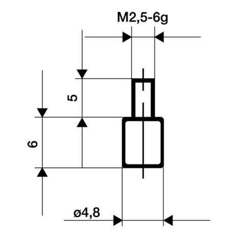 Inserto di misura KÄFER Ø 4,8 mm piatto ( 4000851676 )