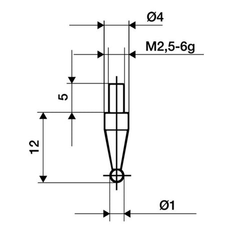 Inserto de medición KÄFER bola Ø 3 mm (4000851680)