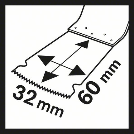 Lama da taglio a tuffo BOSCH PAIZ 32 APB Larghezza 32 mm Profondità di tuffo 60 mm ( 4000907744 )