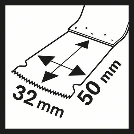 Lama BOSCH per taglio a tuffo AIZ 32 EPC Larghezza 32 mm Profondità di tuffo 50 mm ( 4000908710 )