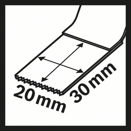 Lama BOSCH per taglio a tuffo AIZ 20AB Larghezza 20 mm Profondità di immersione 30 mm ( 4000908712 )