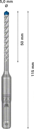Trapano a percussione BOSCH Expert SDS-7X Ø 5 mm lavoro l.50 mm l.115 mm ( 4000909967 )