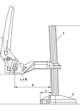 BESSEY machine table clamp clamping height 200 mm ( 4123740030 )