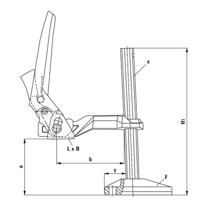 BESSEY Maschinentischspanner Spannhöhe 240 mm ( 4123740050 )