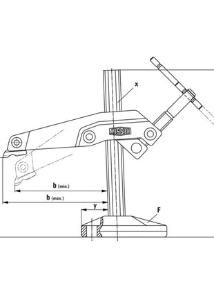 BESSEY gripper arm clamp clamping height 200 mm ( 4123745010 )
