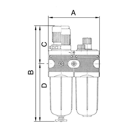Unità di manutenzione RIEGLER MULTIFIX filettatura G 1/2 ″ semiautomatica ( 4588881037 )