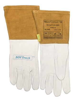 WELDAS welding gloves size M (8.5) natural/orange ( 4702005016 )