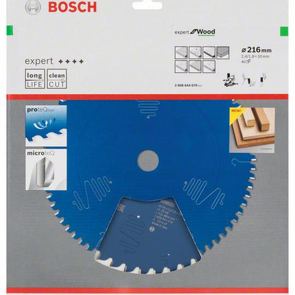 BOSCH Kreissägeblatt Expert for Wood Außen-Ø 216 mm Zähnezahl 40 WZ ( 8000342089 )