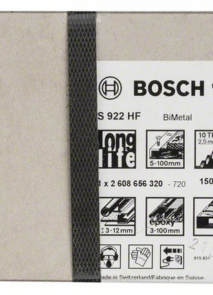 BOSCH Brzeszczot do piły szablastej S 922 HF Długość 150 mm Szerokość 19 mm ( 8000343752 )