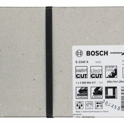 Lame de scie sabre BOSCH S 2345 X longueur 200 mm largeur 19 mm ( 8000343824 )