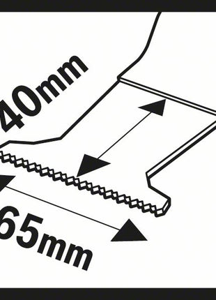 BOSCH plunge-cut saw blade AII 65 APB Width 65 mm Plunge depth 40 mm ( 8000346238 )