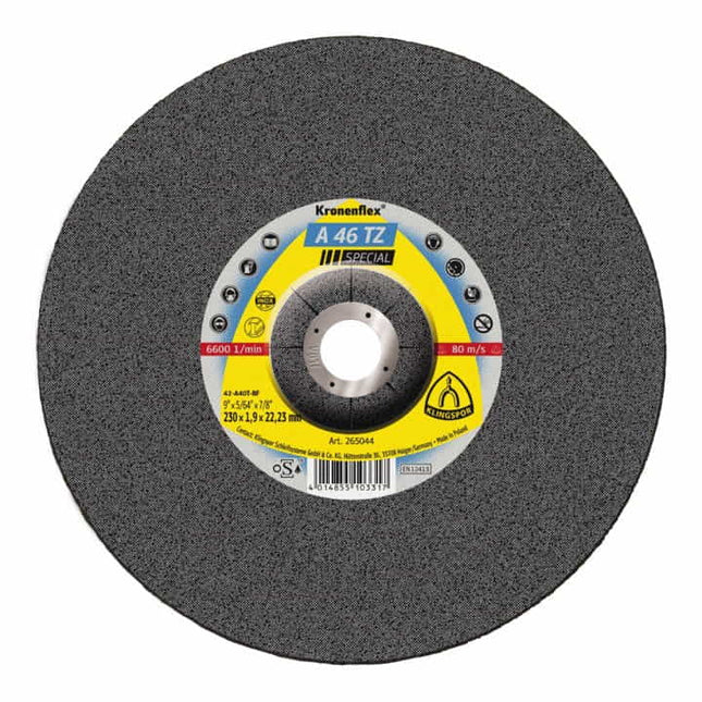 KLINGSPOR Disque à tronçonner A 46 TZ Special D230x1,9mm à moyeu déporté ( 8000353744 )