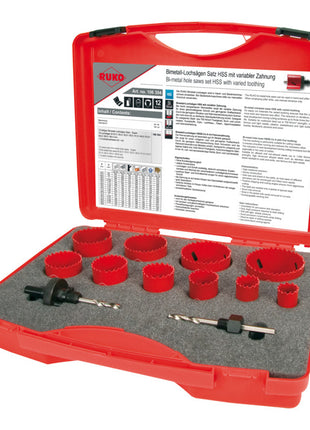 RUKO 12-piece hole saw set 22 - 68 mm ( 8000422999 )