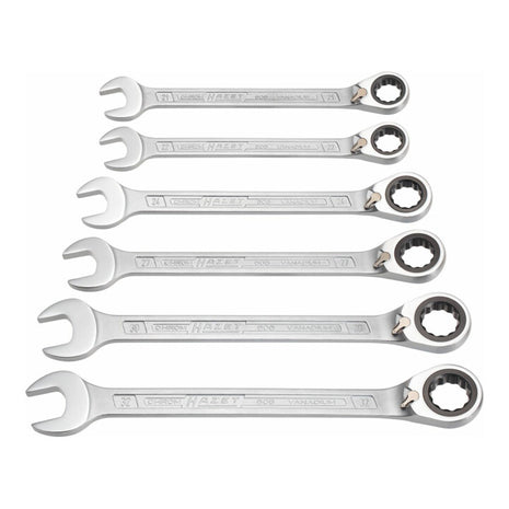 Set di chiavi ad anello a cricchetto HAZET 606/6-1 6 pezzi larghezza chiavi 21-32 mm ( 8000463885 )