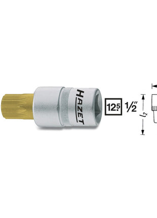 HAZET socket 990-10 1/2 ″ internal multi-tooth ( 8000465945 )