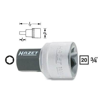 Bussola HAZET 1010 3/4 ″ esagonale ( 8000466339 )