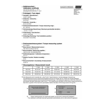 HAZET Clé dynamométrique 5122-3 CT 1/2 po. 40-200 Nm ( 8000469896 )