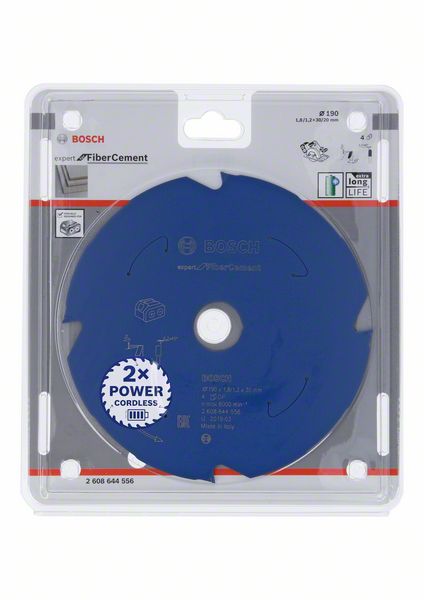Lama circolare BOSCH Ø esterno 190 mm Numero di denti 4 TCG ( 8000587018 )