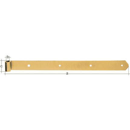 Cerniera per tapparella GAH lunghezza 600 x 13 x 40 mm spessore 5 mm ( 8001719932 )