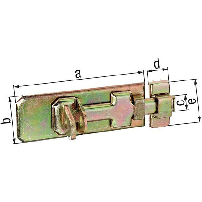 GAH Verrou de sécurité Longueur 80 mm Largeur 35 mm ( 8002893476 )