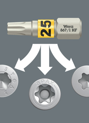 WERA Bit 867 TORX(R) HF 1/4 ″ TX 30 Lunghezza 25 mm ( 8002899414 )