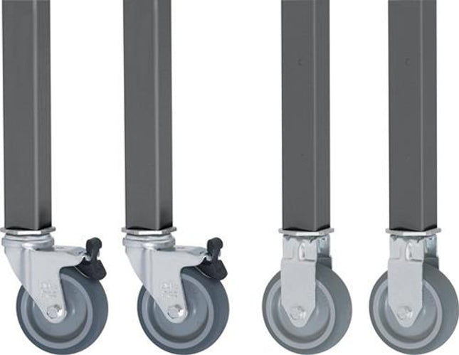 RAU Jeu de roulettes  2 roul. fixes/2 roul. pivot.avec blocage ( 9000425491 )