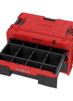 Qbrick System ONE Drawer 2 Toolbox 2.0 RED Ultra HD Cassetta degli attrezzi personalizzata 587 x 380 x 340 mm 29 l con due cassetti