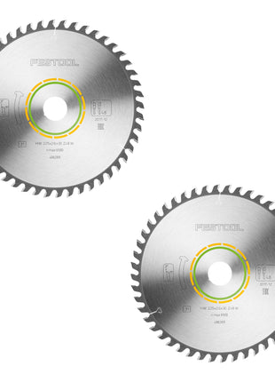 Festool HW 225x2,6x30 W48 circular saw blade WOOD FINE CUT 2 pcs. ( 2x 488289 ) 225 x 2,6 x 30 mm 48 teeth for blockboard, plywood, multiplex boards, acrylic glass, MDF