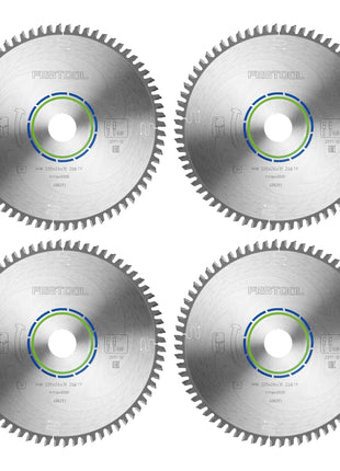 Festool HW 225x2,6x30 TF68 circular saw blade aluminium / plastics 4 pcs. ( 4x 488291 ) 225 x 2,6 x 30 mm 68 teeth for aluminium, non-ferrous metals, plastics, PVC