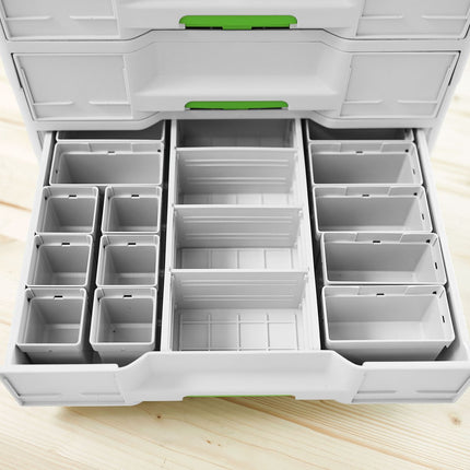 Festool 50x50/50x100x68 jeu de boîtes d'insertion (578056) pour Sortainer³, Systainer³ Combi, Systainer³ Organizer