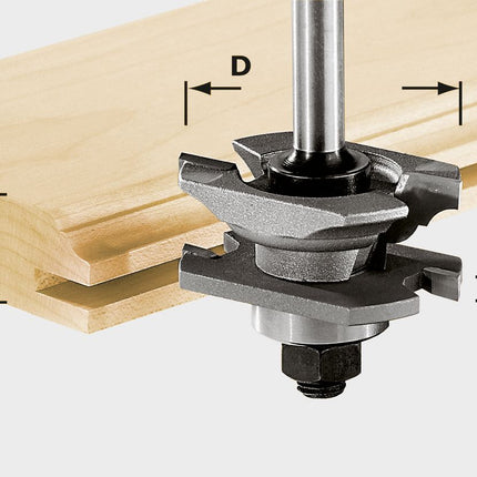 Festool HW S8 D46 x D12-NT Profil-Nutfräser ( 490645 ) für OF 900, OF 1000, OF 1010, OF 1010 R, OF 1400, OF 2000, OF 2200