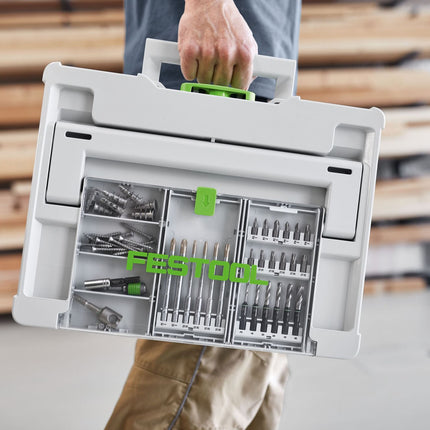 Cassette de perçage Festool BKS SYS3 D3-8 K CE/W (577395) pour perceuse-visseuse sans fil et perceuse à percussion sans fil Festool avec support FastFix et mandrin WH-CE CENTROTEC