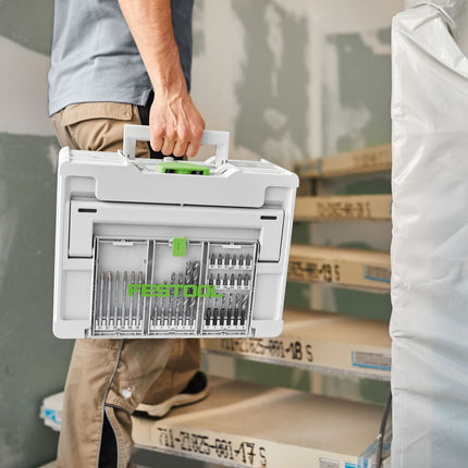 Cassette de perçage Festool BKS SYS3 D3-10 CE/W (577396) pour perceuse-visseuse sans fil et perceuse à percussion sans fil Festool avec support FastFix et mandrin WH-CE CENTROTEC