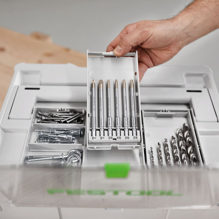 Cassette de perçage Festool BKS SYS3 D3-10 CE/W (577396) pour perceuse-visseuse sans fil et perceuse à percussion sans fil Festool avec support FastFix et mandrin WH-CE CENTROTEC