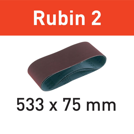 Bande abrasive Festool L533X 75-P150 RU2/10 Ruby 2 (499160) pour BS 75