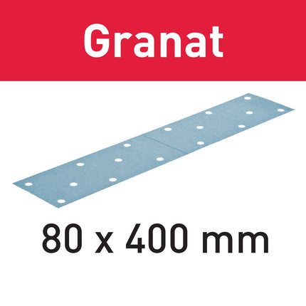 Festool STF 80x400 P240 GR/50 bandes abrasives grenat (497163) pour LRS 400, HSK-A 80x400 / 80x200