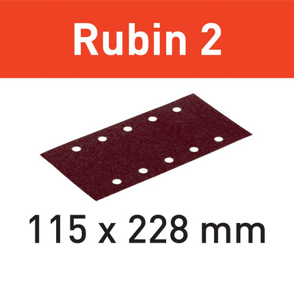Festool STF 115X228 P40 RU2/50 bandes abrasives Ruby 2 (499030) pour RS 200, RS 2, RS 100, RS 100 C, RS 1, RS 1 C, HSK-A 115 x 226
