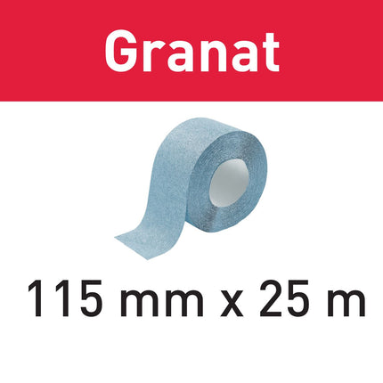 Rouleau abrasif Festool 115x25m P80 GR grenat (201105) pour abrasifs manuels