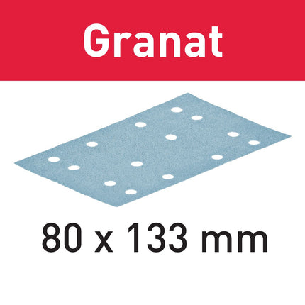 Festool STF 80x133 P80 GR/10 Schleifstreifen Granat ( 497128 ) für RTS 400, RTSC 400, RS 400, RS 4, LS 130, HSK-A 80x130, HSK 80x133